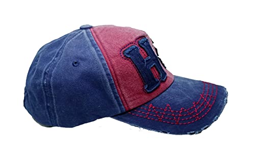 Image of Adjustable Soft Cotton Denim Cap for Men Women Baseball Vintage Washed Distressed Hats Adjustable Stylish Cap Regular Fitted