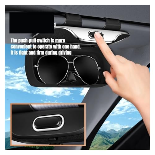 Étui à lunettes de voiture multifonction et boîtier de rangement rigide