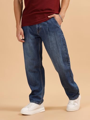 Image of WROGN Men's Loose Fit Jeans | Mid Rise | Jeans for Man
