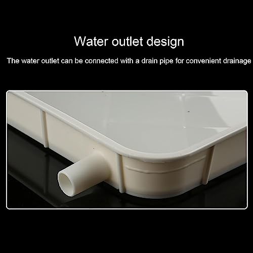 Bandeja de goteo de aire acondicionado con tubo de drenaje, bandeja de drenaje de CA 1-2P para recoger condensado, material PP5