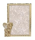GIFTY GIFTY Modern Elephant Gold Picture Frame 4x6 inch for Tabletop Display Perfect for Home Decor Wedding Vacation Graduation Milestone Photo