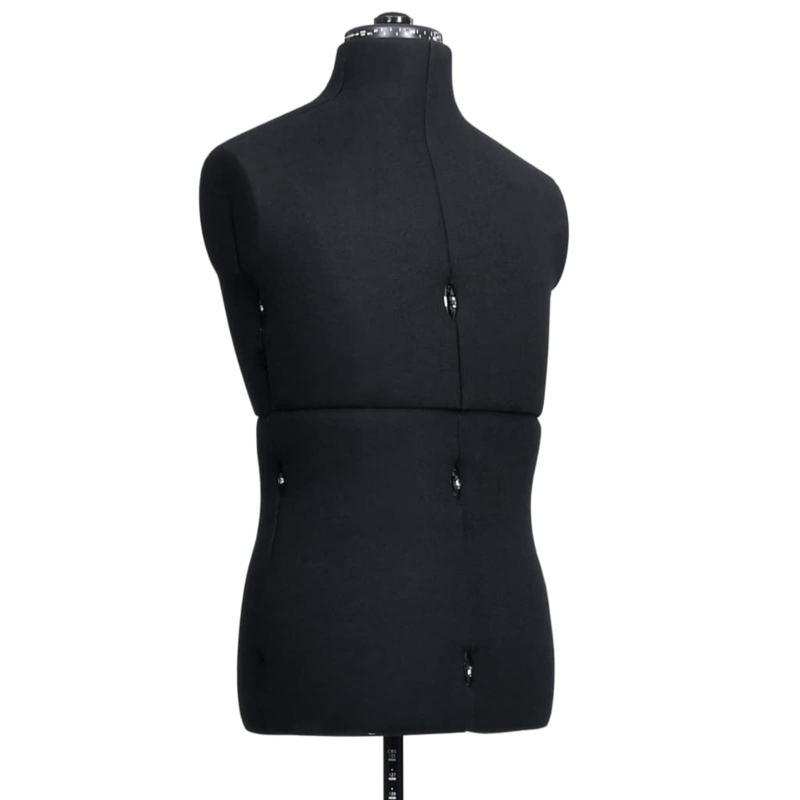Maniquí de Sastre Ajustable Hombre Maniquí de Costura Ajustable para Hombre Maniquí Masculino de Costura Negro Talla S 37-45