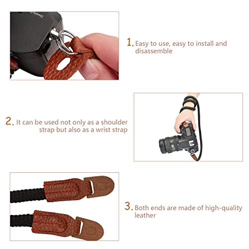 Zhenzhenlo Kamera Gurt, Kamera Handschlaufe, Vintage Kamera Tragegurt, Kamera Tragegurt, Kameragurt Schultergurt… – Bild 4