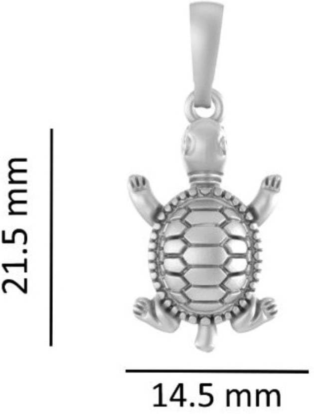 Mtrolls Plata de ley (92,5% de pureza) Prosperidad simbólica tortuga bola cadena colgante plata esterlina_559, S, Plata esterlina