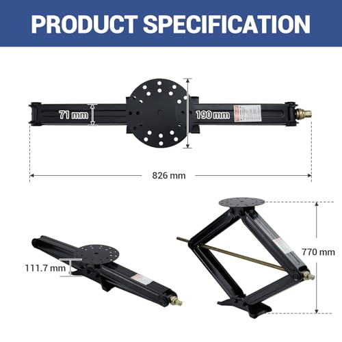 Image of 4 Pack Scissor Lift Jack,3.4Ton(7500 Lbs) Capacity Car Jack with 4.33 inch to 30 inch Adjustable Height,Portable RV Scissor Jack for Sedan, SUV, Truck Repair Tire /RV Keep Stabilizing