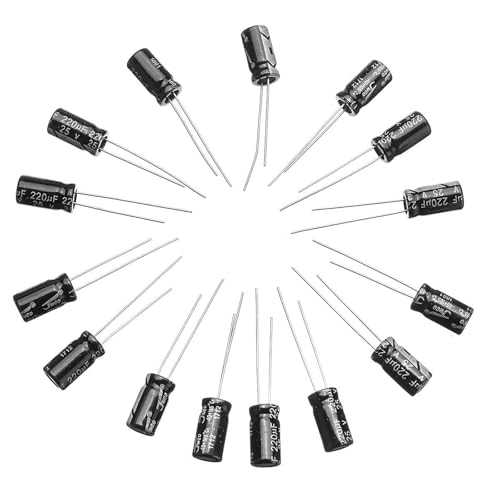 Image of 500Pcs 24Values Electrolytic Capacitor Assortment Kit 10V /16V /25V /50V Range 0.1uF-1000uF, Perfect for Electronics, Power Boards & DIY Projects