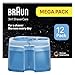 Braun 3in1 ShaverCare ORIGINAL SmartCare Center Refill Cartridges, Cleans 10x Better Than Water, 3in1 Formula With Lemon Scent, Provides Hygienic Cleaning To Remove Hair & Skin Particles, 12 Pack