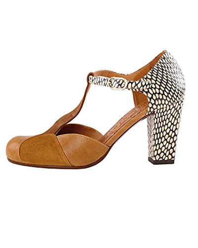 Chie Mihara URIT#36, Mary Jane Flat. Donna, Ocre