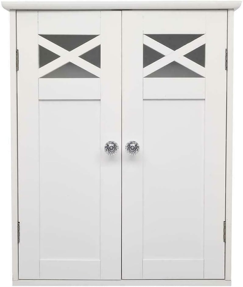 Amazon.com: KJNS Wall Mount Bathroom Cabinet Home Storage Organizer 2 ...