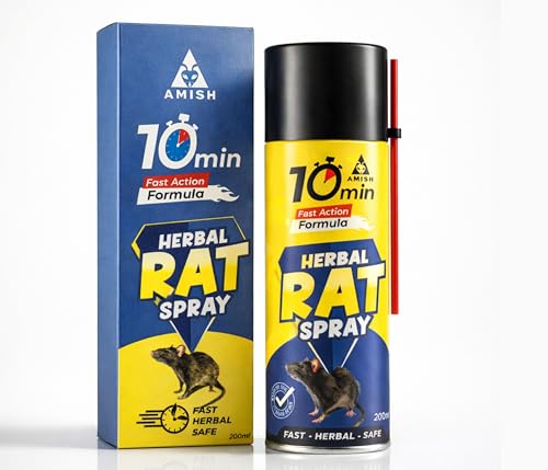 Image of Amish Herbal Rat Repellent Spray 200ml - Plant Based Extract Rat Repellent | Eco Friendly Mouse & Rodent Repellent Spray | Natural Rat Control for Home, Kitchen, Car, Office, Warehouse