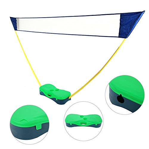 Rede de badminton, rede de badminton dobrável removível, concreto verde leve para grama de entreteni