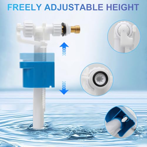Spülkasten Ersatzteile,Spülkasten Schwimmer,Spülkasten Füllventil Universal G3/8 und G1/2,Einstellbare Wassermenge,Schwimmer Toilettenspülkasten,Messing Anschluß Spülkasten,für WC