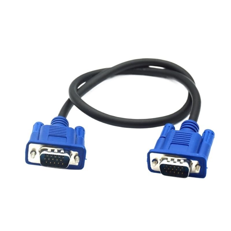 Kabel VGA męski na męski pleciony ekran HDTV VGA komputer telewizor wyświetlacz sygnału krótki kabel 0,3 m/0,5 m/1,300 cm (30 cm)