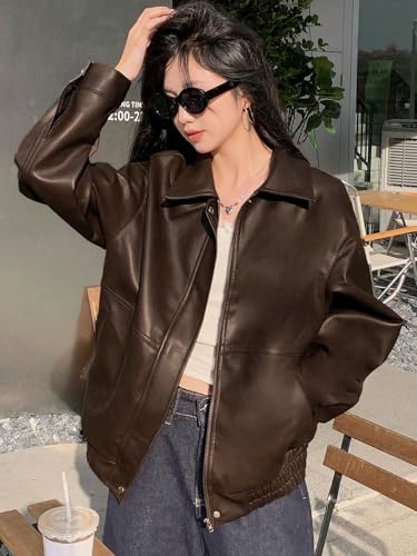 Chic Coffee Brown Womens Casual Coat - Your Ultimate Fall Companion (Small) - Image 4