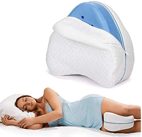 ROXTAK Almohada Ortopédica para Pierna y Rodilla, Espuma con Memoria, Alivia el Dolor de Espalda, Cadera y Articulaciones, Soporte para el Tobillo y la Rodilla u0096 Almohadilla para Dormir de Lado (D)
