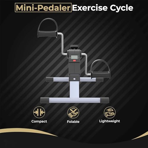 Image of BIONFIT Gym Exercise Cycle for Home Workout, Adjustable Resistance, Portable Mini Exercise Bike for Low-Impact Fitness, Desk or Chair Pedal Machine, Ideal for Seniors, Rehab, and Cardio Training