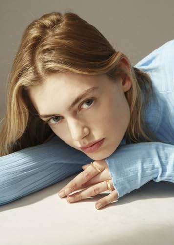 Elegant 3PCS Cubic Zirconia Stackable Love Rings for Women, Gold Silver Plated 316L Stainless Steel Hypoallergenic Jewelry, Easter Anniversary Birthday Gifts for Mom friends Sister2