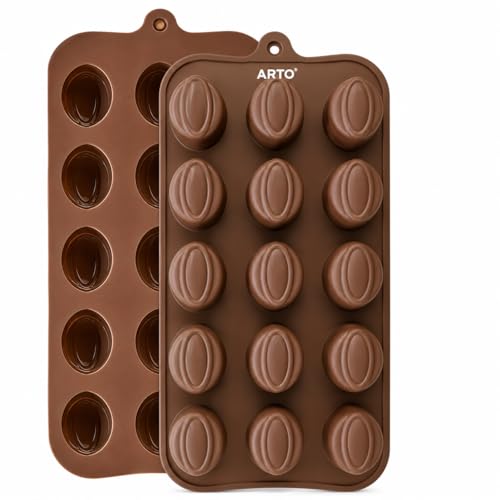 Image of ARTO Realistic Almond Shape Silicone Chocolate Mould, 15 Cavity | Deep Non-Stick Tray for DIY Dry Fruit Chocolates | Perfect for Sugar-Free, Keto & Festival Gifts (1 Piece)