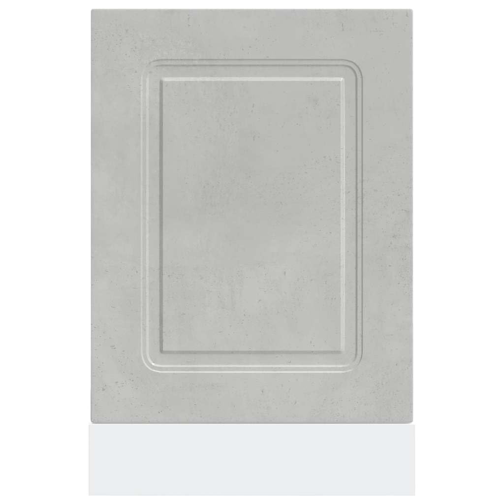 Kalmar - Pannello frontale per lavastoviglie in legno grigio cemento, 45 x 1,5 x 57 cm, pannello frontale per lavastoviglie da incasso, moderno