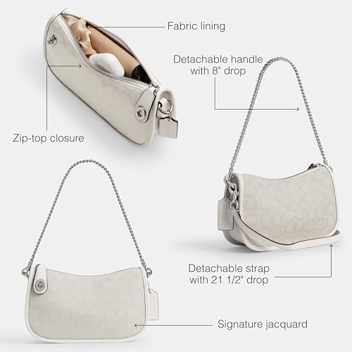 Coach Swinger Bag in Signature Jacquard, LH/Cloud Chalk3