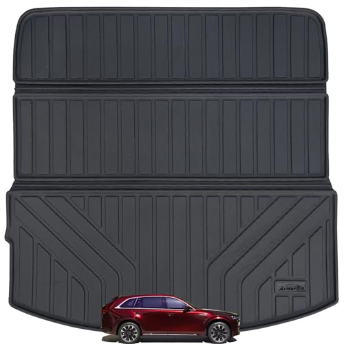 SANBAN-AXE Large Cargo Liners Custom Fit 2024 2025 for Mazda CX90 CX 90 TPE All Weather Trunk Mat...