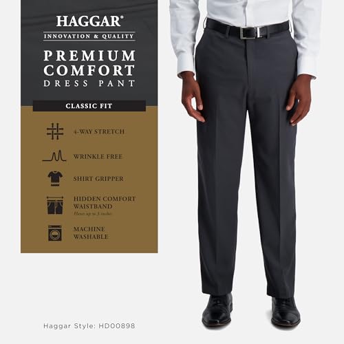 Image of Haggar Men's Premium Comfort Classic Fit Flat Front Dress Pant