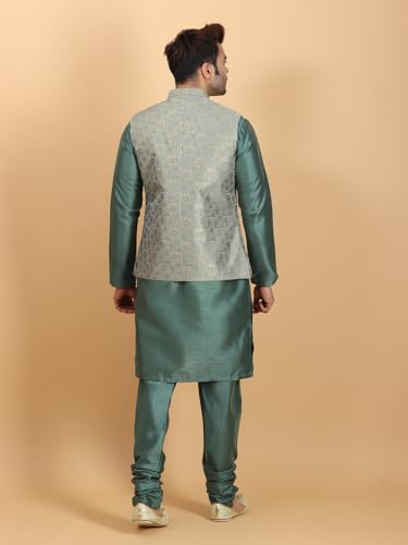 Image of Ethluxis Men Kurta Pyjama Jacket Set