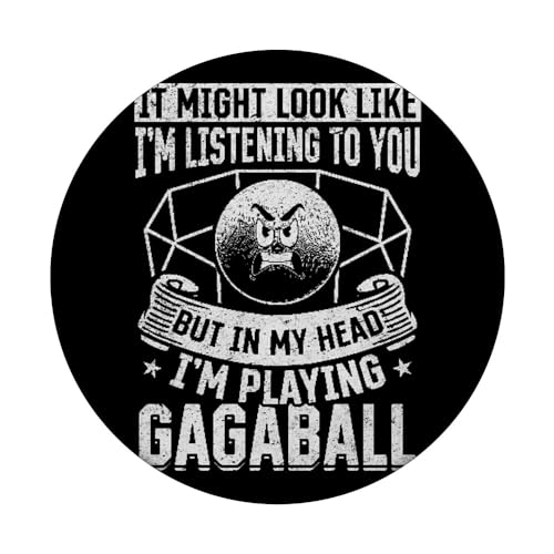 Gagaball Player - But In My Head I'm Playing Gagaball PopSockets Swappable PopGrip, Black - Image 3
