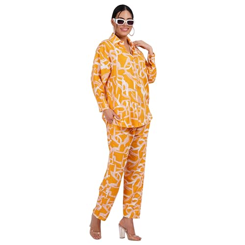 Image of Women's Co-Ord Set - Casual Wear Shirt & Pant Set | Fancy Top and Bottom Outfit | Full Matching Set for Women | Stylish Kurta Pant Set