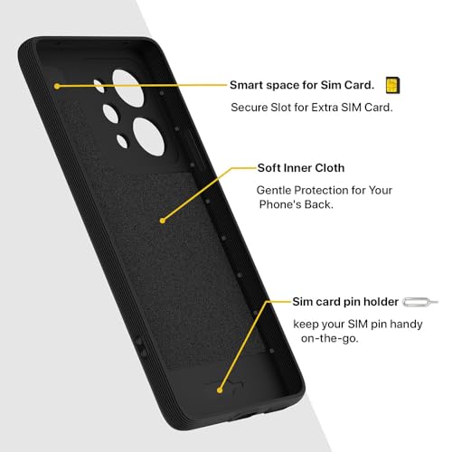Image of Shockproof Case Compatible with Realme P4 Power 5G | Full Camera Protection | TPU Flexible Back Cover for Realme P4 Power 5G (Matte Black)