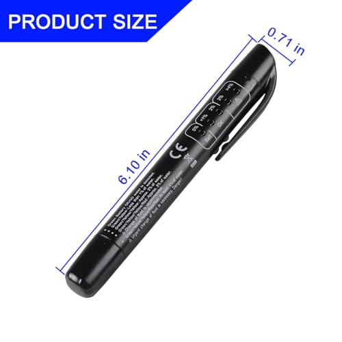 Image of Mandark 2PCS Car Brake Fluid Liquid Tester Pen, 5 LED Indicators Auto Brake Diagnostic Testing Tool for DOT 3 DOT 4 DOT 5.1 Brake Fluid, Automotive Oil Moisture Analyzer, Universal for Most Vehicles