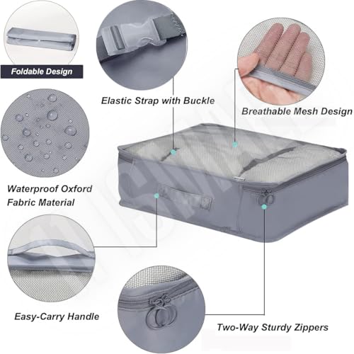Image of 7pcs Set Luggage Carry On Suitcase Packing Cubes