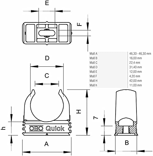 OBO Bettermann 2955 M32 - Quick Schellen, lichtgrau, 50 Stück