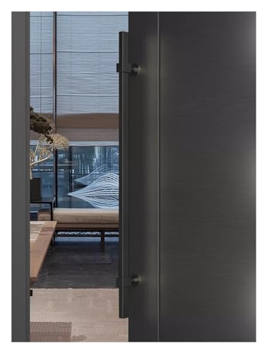 Barre de poignée de porte robuste en inox design double face