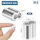 Flintronic Seilklemmen 3mm, 60 Stück Aluminiumhülsen Quetschhülsen 3mm, Würgeklemmen aus Aluminium Doppelhülsen für Seile Draht Seilverbinder Drahtseil Stahlseil Gummiseil und Kabel