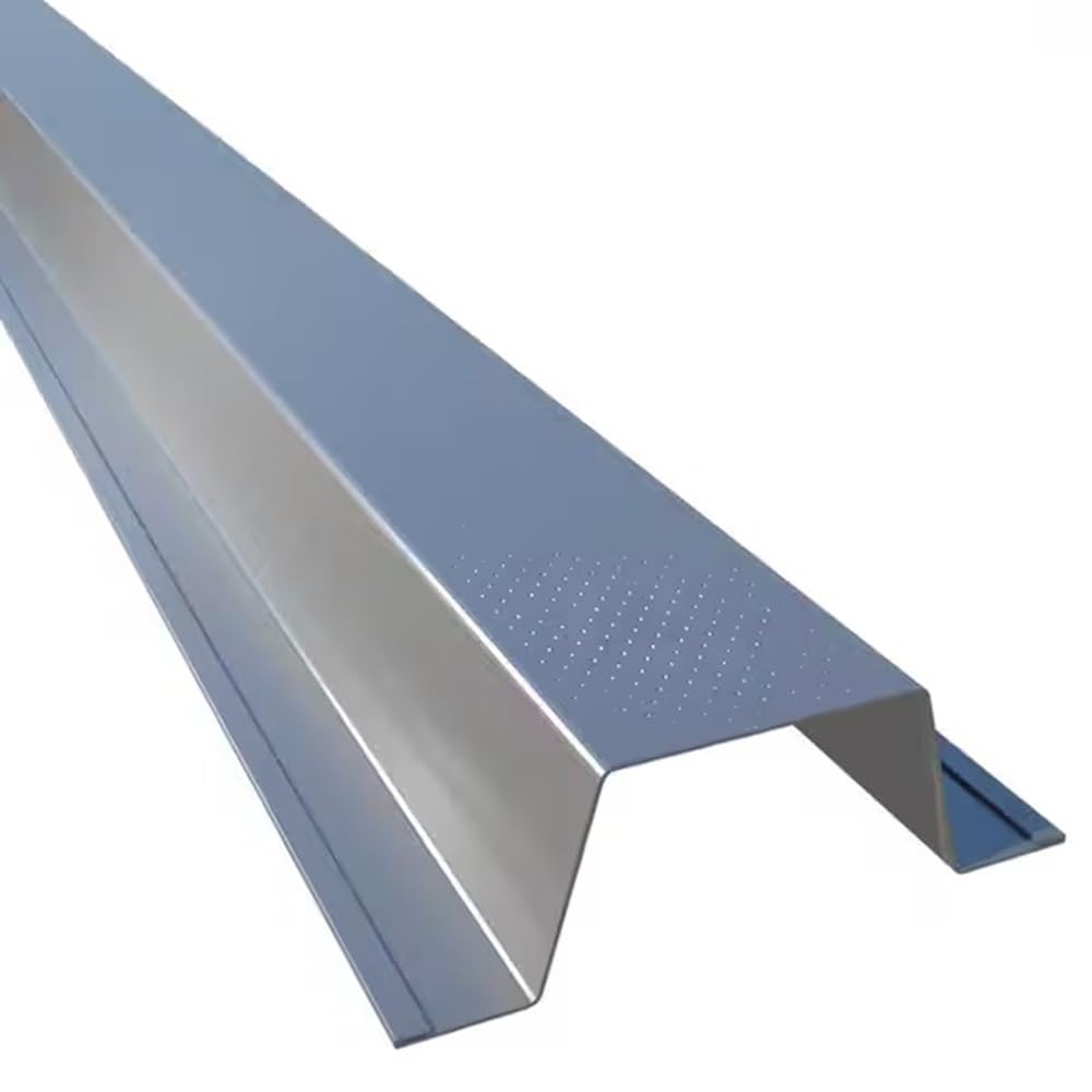 Clark Dietrich Furring Hat Channel, Type 087F125-18, 7/8", 25 ga, 6-ft-Length - Resilient Metal Framing Track for Soundproofing of Walls and Ceilings (10 pcs)