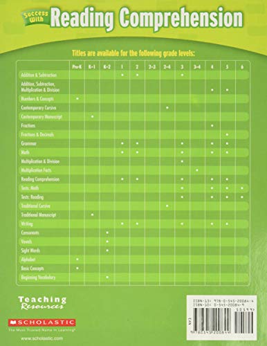 Scholastic Success with Reading Comprehension, Grades 1