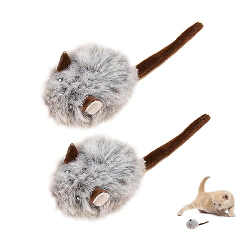 Jouets couineurs interactifs en peluche pour chat contre l'ennui - 2