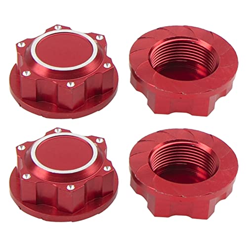 Cache-moyeux RC Arrma Kraton Outcast 8S alu 24mm rouge