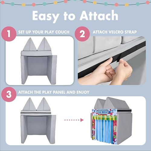 Image of Play Panel for Modular Play Couch Childrens Play Panel for Toddler (Sofa not Included) (Active Duo Set)