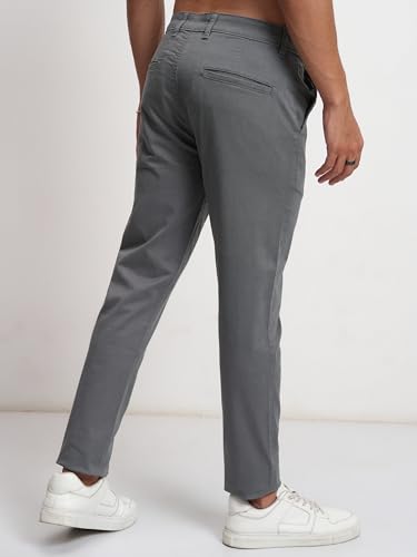 Image of Highlander Men's Slim Fit Formal Trousers | Ankle Length |Smart Trousers for Men | Chino Trousers for Men|Elegant Design | Comfortable Fabric for Daily Work & Formal Occasions