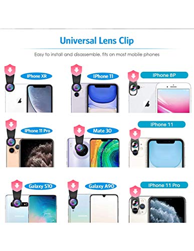 Cell Phone Camera Lens Kit,11 in 1 Universal 20x Telephoto