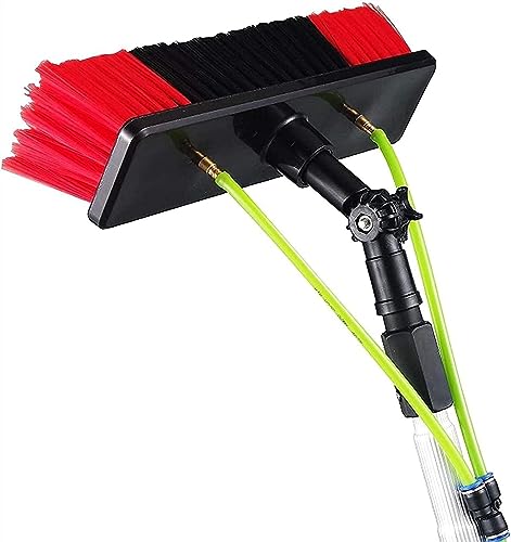 Perche télescopique de nettoyage de vitres alimentée eau 9 m brosse extensible toit - 8