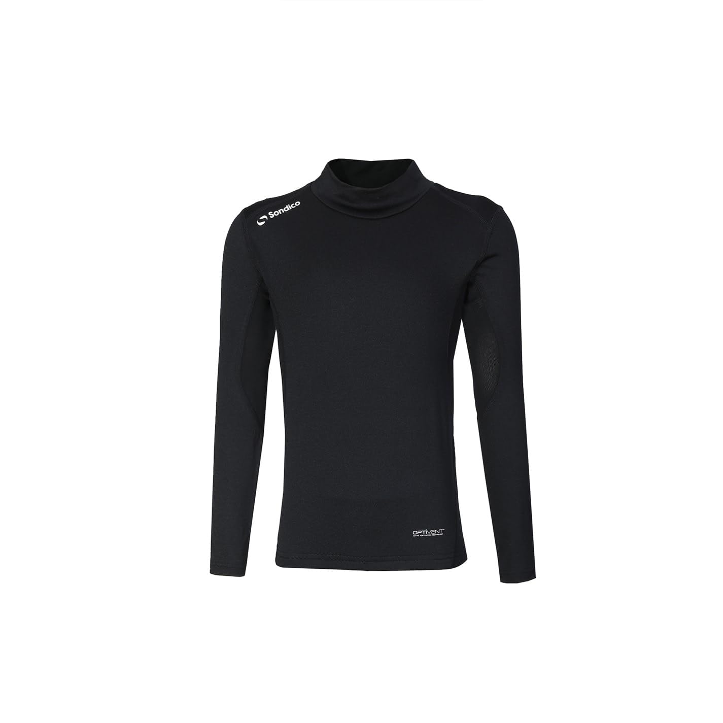 Sondico Kids Mock Neck Baselayer Juniors Top Black 13 Years