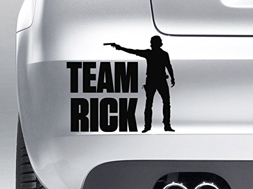 LEVEL 33 LTD Team Rick - Walking Dead themed Vinyl Decal, Car, Laptop, Wall (BLACK)
