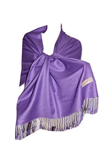 New Best Soft 100% Pashmina Scarf Shawl Wrap Stole (Dr. purple)