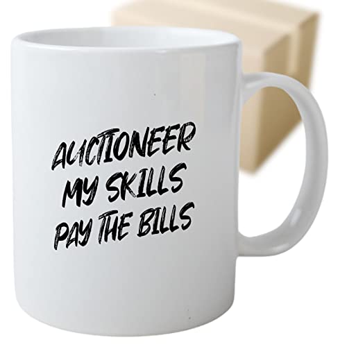 Coffee Mug Auctioneer Skills Funny for Friend Auctioneer Gifts for Men Women Coworker Family Lover Special Gifts for Birthday Christmas Funny Cup Gifts Presents Gifts 227657