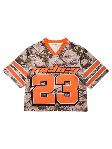 SOLY HUX Men's Jersey Shirt Short Sleeve V Neck Soccer Jerseys Sports T-Shirts Summer Tops Streetwear