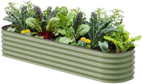 Vego garden Raised Garden Bed Kits, 17" Tall 9 in 1 8ft X 2ft Met...