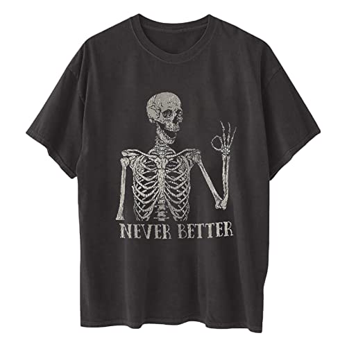 Image of Summer Y2k Tops for Womens, Casual Vintage Short Sleeve T-Shirt, Girls Oversize Loose Round Neck Elastic Tee